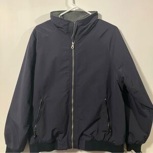 NWOT Lands End Navy Boys Fleece Lined Squall Jacket; Size L (14-16)